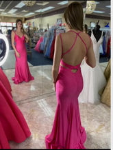 Vestido de fiesta clásico de sirena, vestido de noche sin espalda, elegante vestido de fiesta Y641